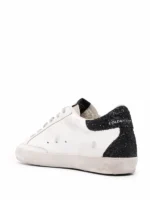 Golden Goose Superstar in white, black & glitter Star - Image 4