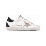 Golden Goose Superstar in white, black & glitter Star